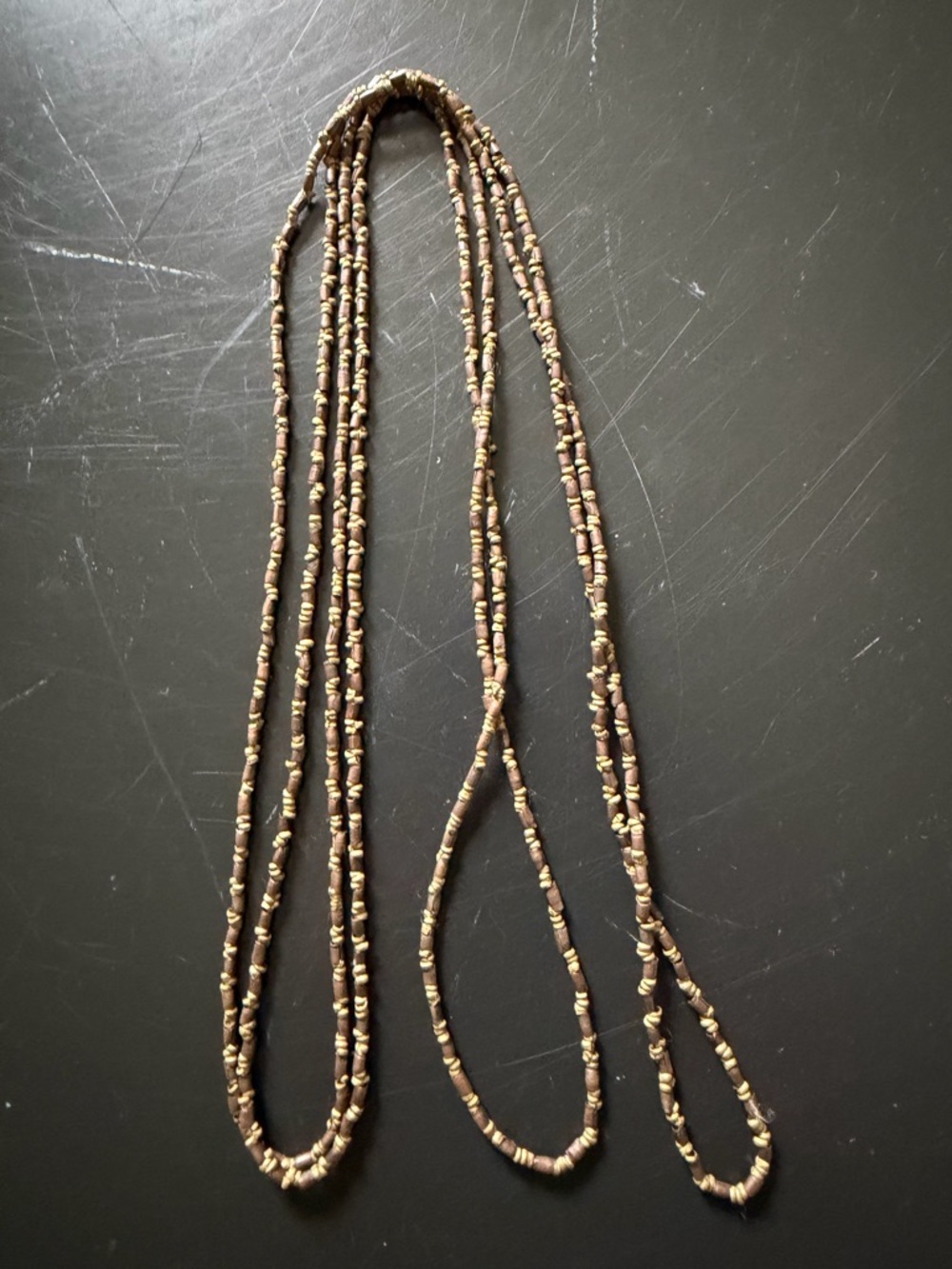 📿 Noonday Collection Bronze Beaded Wrap Necklace
